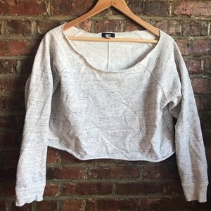 BDG cropped heather grey sweatshirt